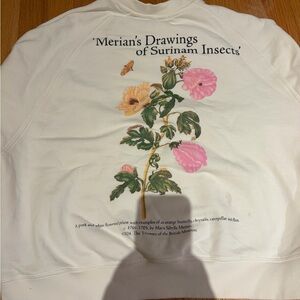 H&M Cream Sweater with Floral Print